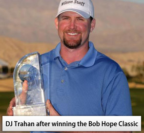 DJ Trahan after winning the Bob Hope Chrysler Classic